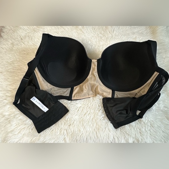 Lane Bryant Cacique woman’s Lace Zip Front Longline Boost Balconette Bra  46 C - Picture 6 of 10